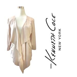 Kenneth Cole Microsuede Asymmetrical Jacket